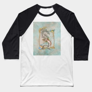 Fantasy Fish Art Nouveau Baseball T-Shirt